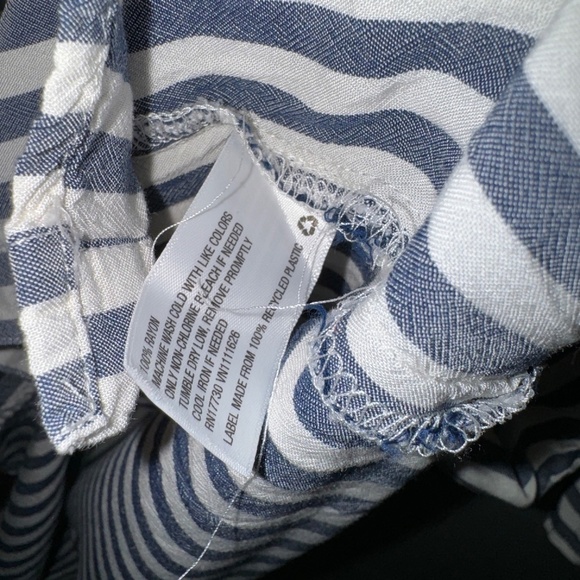 Ava & Viv Target 100% Rayon Vertical Striped Shirt Dress Size 3X - Picture 8 of 12